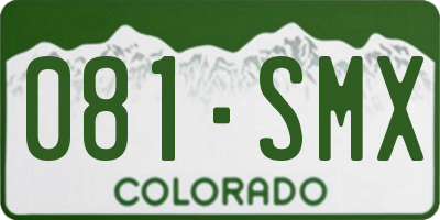 CO license plate 081SMX