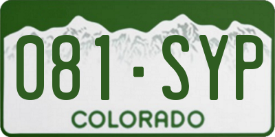 CO license plate 081SYP
