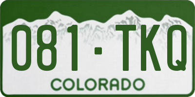 CO license plate 081TKQ