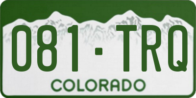 CO license plate 081TRQ