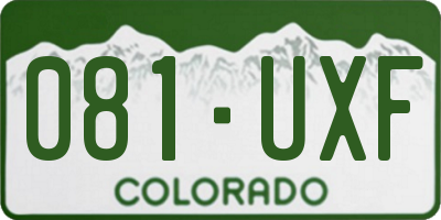 CO license plate 081UXF