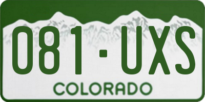 CO license plate 081UXS