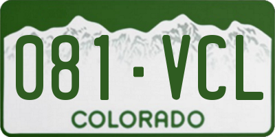 CO license plate 081VCL