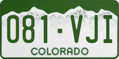 CO license plate 081VJI