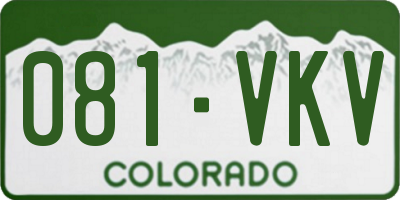 CO license plate 081VKV