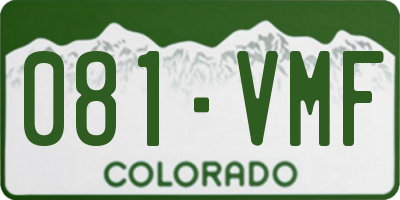 CO license plate 081VMF