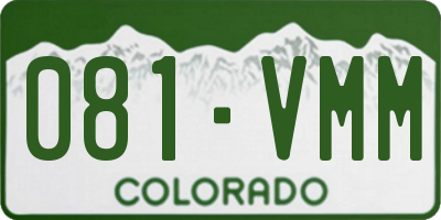CO license plate 081VMM