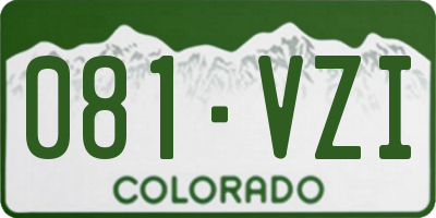 CO license plate 081VZI