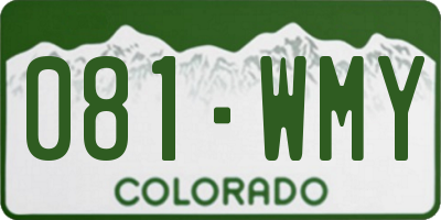 CO license plate 081WMY