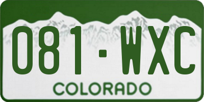 CO license plate 081WXC