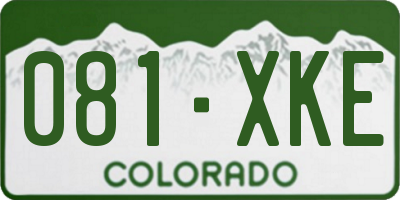 CO license plate 081XKE