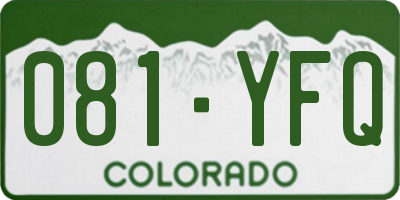 CO license plate 081YFQ