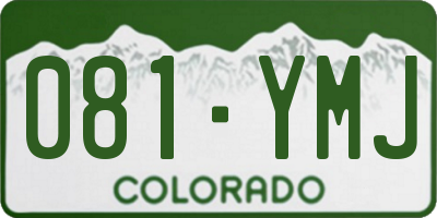 CO license plate 081YMJ