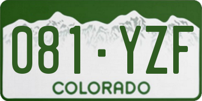 CO license plate 081YZF