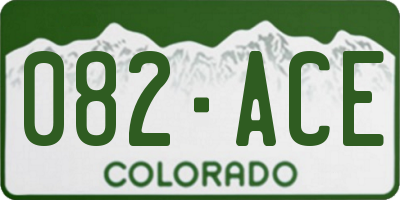 CO license plate 082ACE