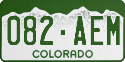 CO license plate 082AEM