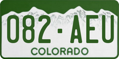 CO license plate 082AEU