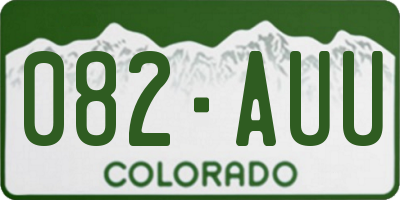 CO license plate 082AUU