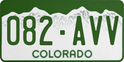 CO license plate 082AVV
