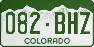 CO license plate 082BHZ