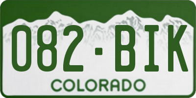 CO license plate 082BIK
