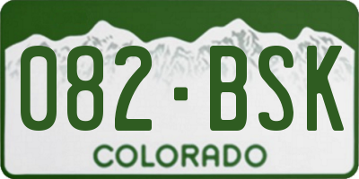 CO license plate 082BSK