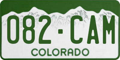 CO license plate 082CAM