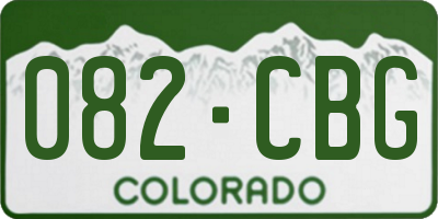 CO license plate 082CBG