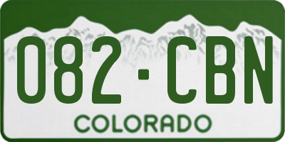 CO license plate 082CBN