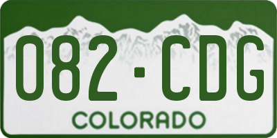 CO license plate 082CDG