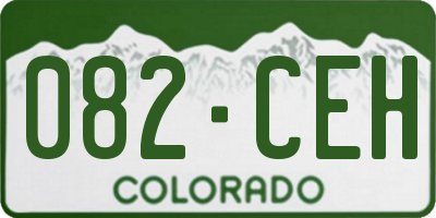 CO license plate 082CEH