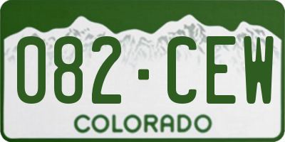 CO license plate 082CEW
