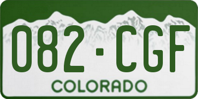CO license plate 082CGF