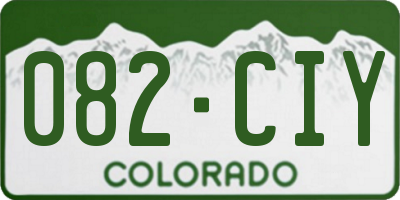 CO license plate 082CIY
