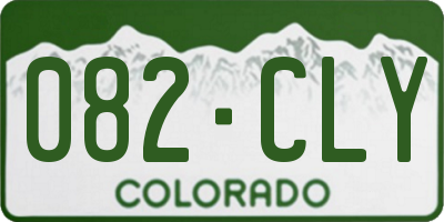 CO license plate 082CLY