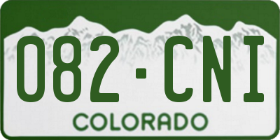 CO license plate 082CNI