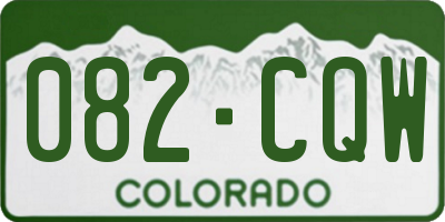 CO license plate 082CQW