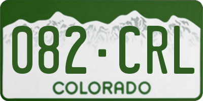CO license plate 082CRL