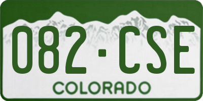 CO license plate 082CSE