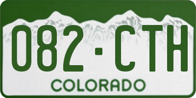 CO license plate 082CTH