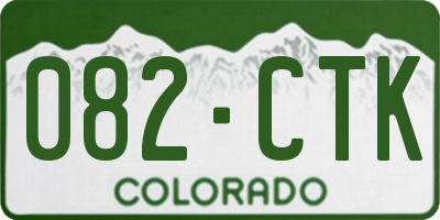 CO license plate 082CTK