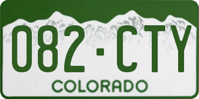 CO license plate 082CTY
