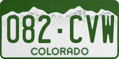 CO license plate 082CVW