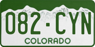 CO license plate 082CYN