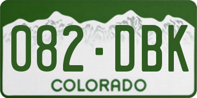 CO license plate 082DBK