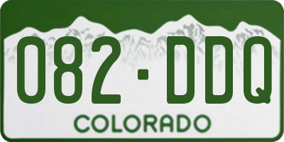CO license plate 082DDQ