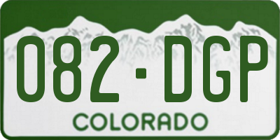 CO license plate 082DGP