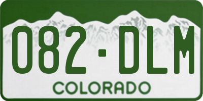 CO license plate 082DLM