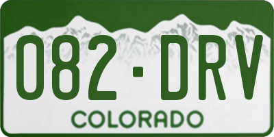 CO license plate 082DRV