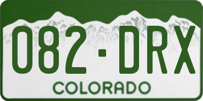 CO license plate 082DRX